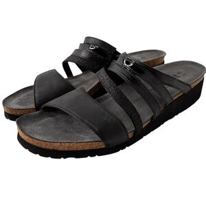 Naot Peyton Slide Sandal Womens Size 40 US 9 / 9.5 Comfort Cork Footbed Slip On